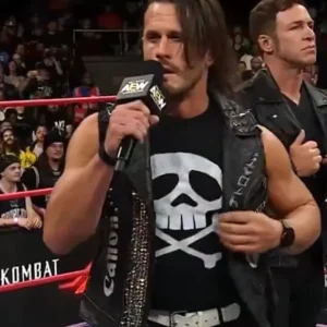 AEW Detroit Alex Shelley Leather Vest