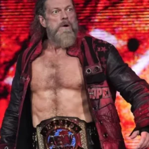 AEW Grand Slam 2026 Edge Leather Coat