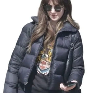 Alison Brie Los Feliz Black Puffer Jacket