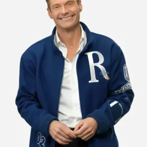 American Idol Ryan Seacrest Blue Varsity Jacket