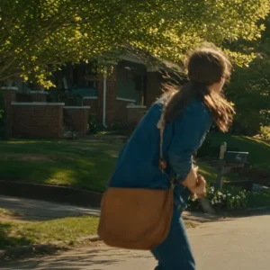 Anne Hathaway Movie The End of Oak Street 2026 Blue Denim Jacket On Sale