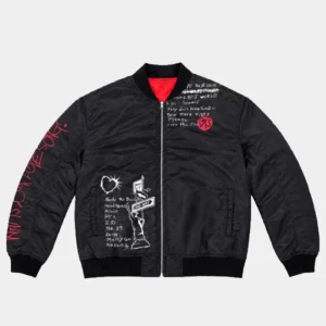 BTS BTS Arirang Jungkook What Is Your Love Song Black Bomber Jacket SaleJungkook What Is Your Love Song Black Bomber Jacket For Sale