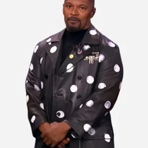 Beat Shazam S08 Jamie Foxx Polka Dot Leather Coat