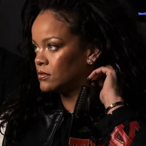 Belgium 2026 Rihanna Martine Rose Super Bowl Black and White Leather Jacket
