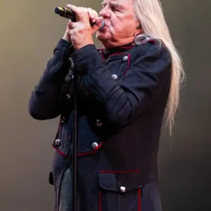 Biff Byford 2026 Bloodstock Festival Double Breasted Black Military Coat