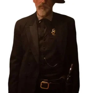 Billy Bob Thornton 1883 Marshal Jim Courtright Black Wool Long Coat