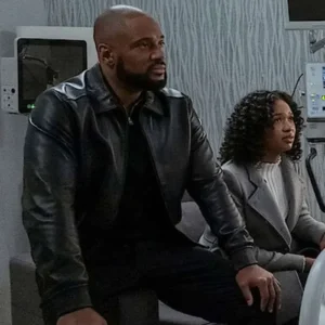 Buy Charles Malik Whitfield Beauty in Black S02 Jules Black Bomber Leather Jacket For Sale