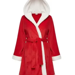 Christmas Red Hooded Robe