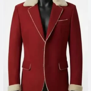 Christmas Red Wool Blazer