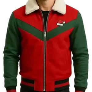 Christmas Red and Green Varsity Jacket
