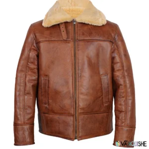 Clark Shearling Leather Brown Jacket