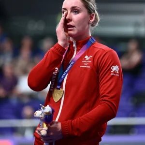 Commonwealth Games 2026 Emma Finucane Red Full-Zip Track Jacket