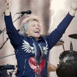 Concert Singer Jon Bon Jovi Blue Jacket On Sale