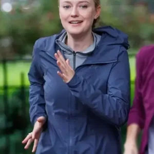 Dakota Fanning TV Series Ella Morgan S01 Grey Jacket For Sale