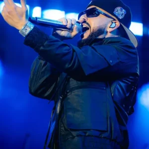 Dale Mixx Festival Mexico 2026 Yandel Black Leather Jacket