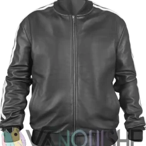 David Beckham FIFA World Cup 2026 David Beckham Black Leather Bomber Track Jacket