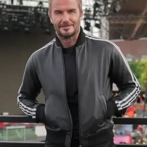 David Beckham World Cup 2026 Leather Track Jacket