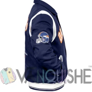 Denver Broncos Varsity Bomber Navy Blue Jacket Sale