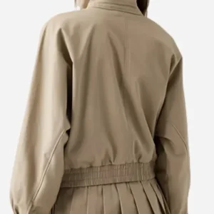 Gap x Malbon 2026 Khaki Zip-Up Twill Bomber Jacket For Men and Women