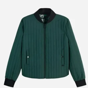 Hannah Waddingham TV Series Ride or Die 2026 Green Quilted Bomber Jacket For Men and Women