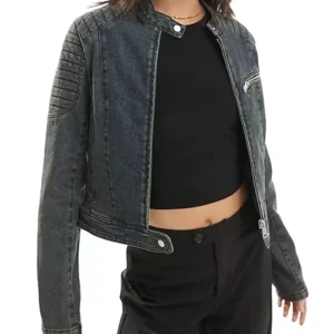 Hannah Waddingham TV Series Ride or Die 2026 Judith Denim Racer Jacket
