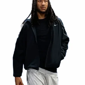 Jaylin Williams Black Track Jacket Front