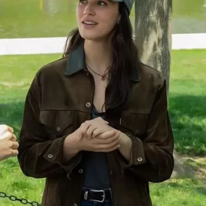 Jessica Brown Findlay TV Series Silo S03 Charlotte Keene Brown Suede Leather Jacket For Men and Women