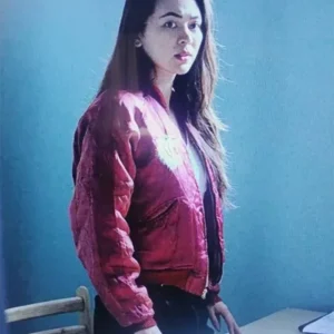 Jessica Henwick TV Series Iron Fist Colleen Wing Red Bomber Varsity Tiger Logo Jacket