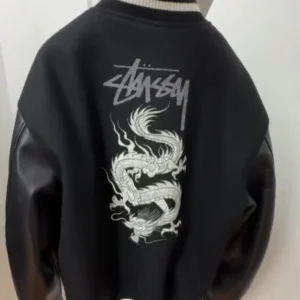 Junya Watanabe x Stussy 2026 FW Black Varsity Jacket