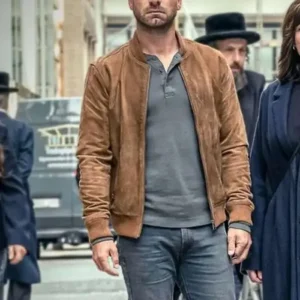 Kevin Janssens TV Series Rough Diamonds Noah Wolfson Brown Suede Leather Jacket