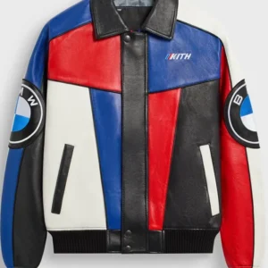 Kith x AVIREX BMW Multicolor Leather Jacket For Sale