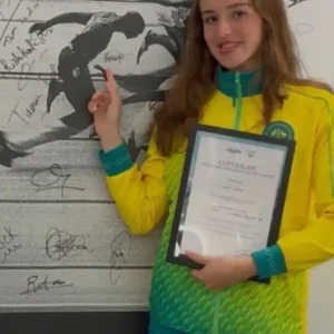 Layla Sharp Glasgow 2026 Commonwealth Games Yellow and Green Full Zip Track Jacket