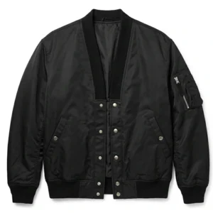 Leviticus 2026 Adrian Chiarella Black Bomber Jacket Front Look