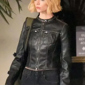 Lucky S01 Anya Taylor-Joy Black Leather Jacket