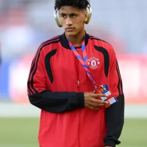 Manchester United Academy 2026 JJ Gabriel Red Jacket On Sale