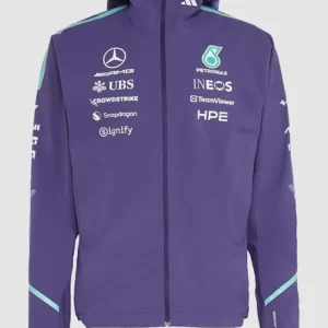 Mercedes-AMG F1 2026 Vanda Bloom Purple Team Rain Jacket On Sale