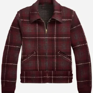 Minka Kelly Ransom TV Series Canyon S02 Plaid Burgundy Bomber Jacket