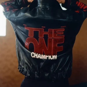 NAMESAKE The One Championship Black Bomber Leather Jacket