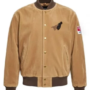 NYC 2026 Wyatt Russell Brown Jacket Front