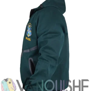 Nike Brazil World Cup 2026 Home Anthem Green Hooded Track Jacket For Men and Women