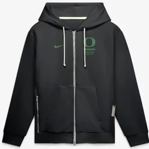 Nike Oregon Ducks 2026 Black Sideline Standard Issue Zip-Up Hoodie