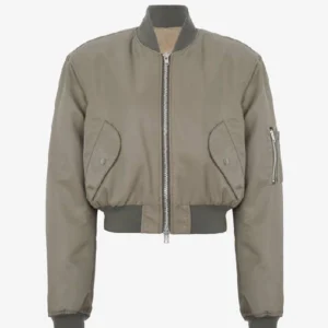Not Suitable for Work Abby Chilukuri Bomber Jacket Front
