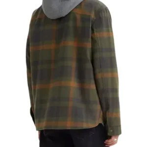 Off Campus S01 John Logan Brown Checkerd Jacket Back Look