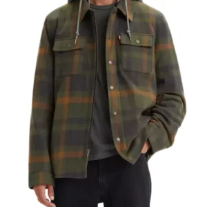 Off Campus S01 John Logan Brown Checkerd Jacket Front