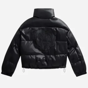 Off Season Chicago Bears Black Leather Quilted Puffer Jacket For Men and Women