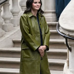 Only Murders in the Building S06 Mabel Mora Green Leather Coat