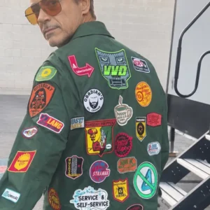Robert Downey Jr Avengers patch jacket