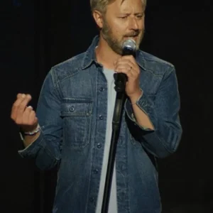Rory Scovel Show Must Go On Rory Scovel Blue Denim Shirt Jacket For Men and Women