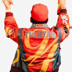 Ryan Castro Comuna 13 Medellin 2026 Red Leather Jacket