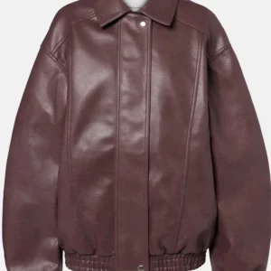Samara Weaving Frankie Shop Leather Jacket Front
